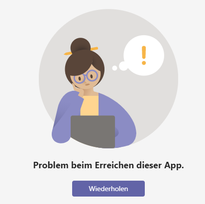 Microsoft Teams Fehlermeldung: Problem beim Erreichen dieser App